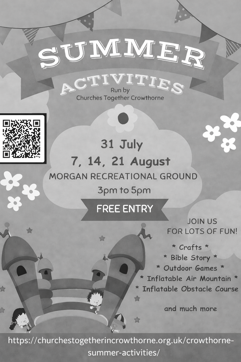 Poster advertising 2026 Crowthorne Summer Activities